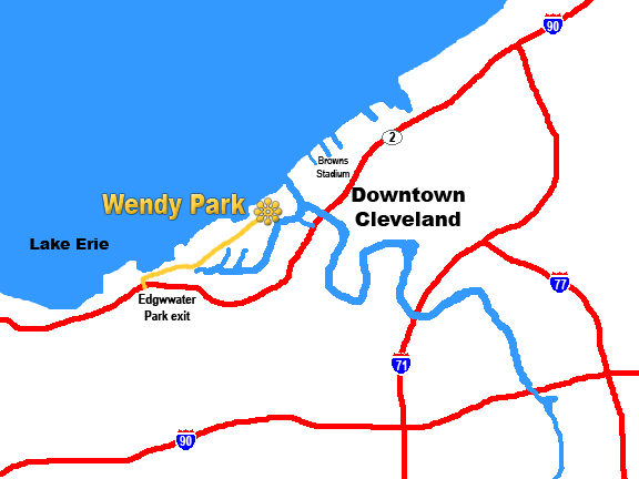 cleveland ohio map. Wendy Park, Cleveland Ohio